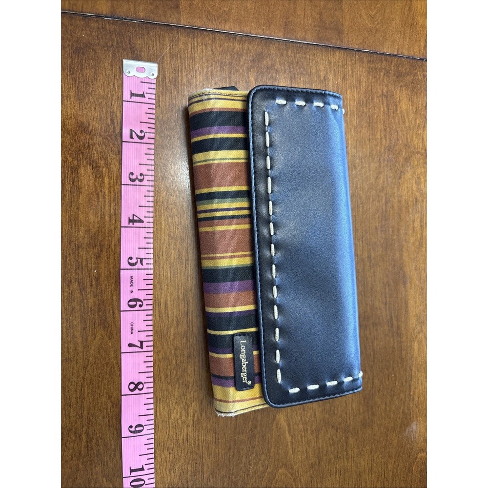 Longaberger Vintage Black Trifold Wallet